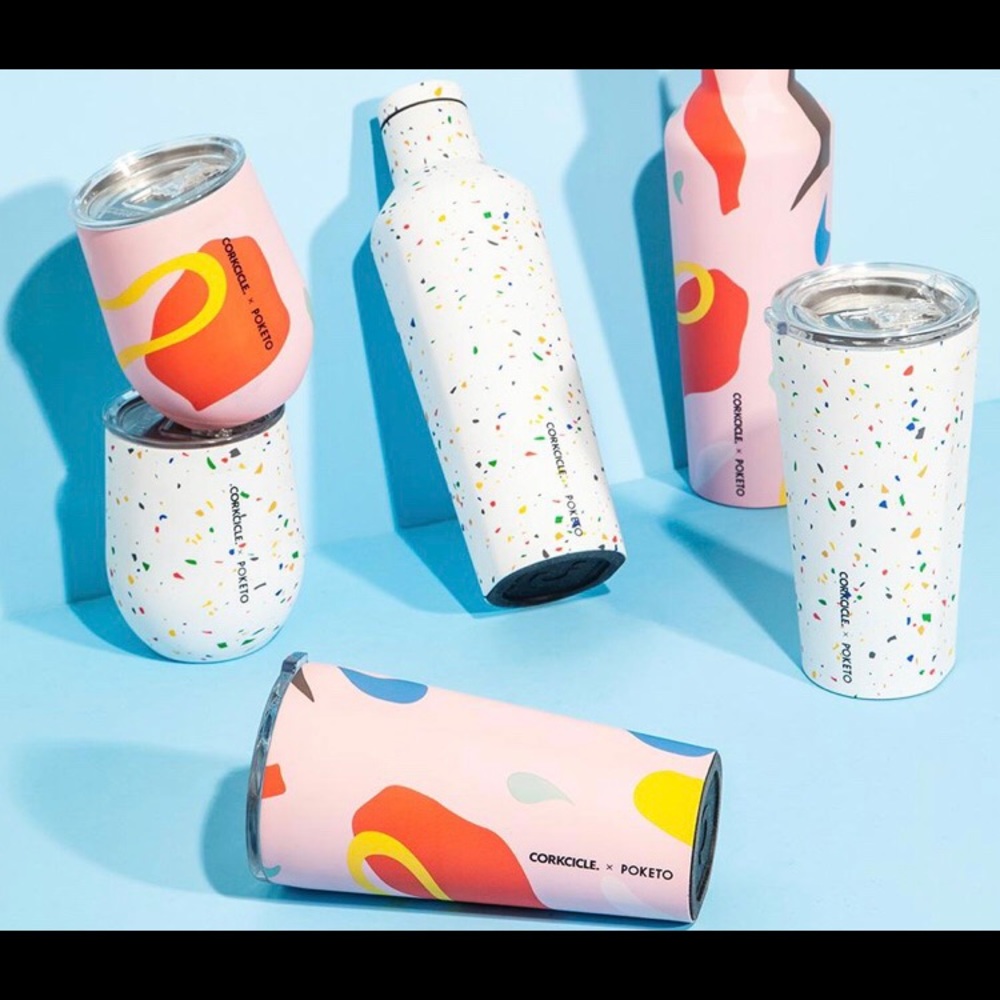 Corkcicle Poketo Stemless in White Terrazzo - NWT - Picture 5 of 9